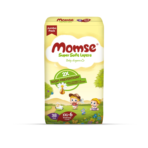 Momse Jumbo Diaper Size 6 XX-Large 38 Pieces